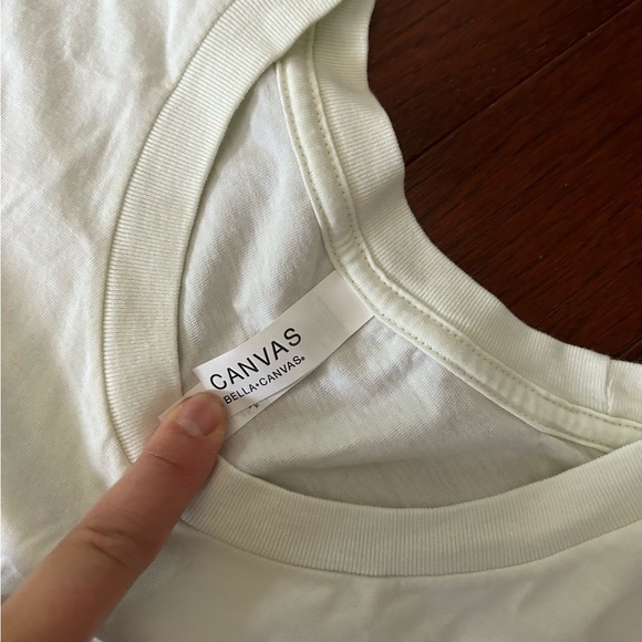 Banan Hawaii Party Wave T-shirt cream green size L 100% cotton soft - Picture 4 of 9